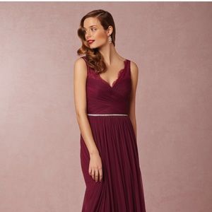 BHLDN Fleur Dress in Black Cherry PRICE FIRM